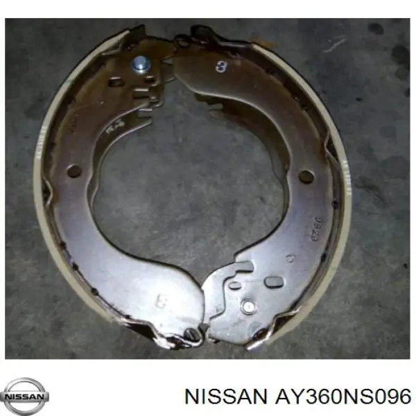 Задние барабанные колодки AY360NS096 Nissan