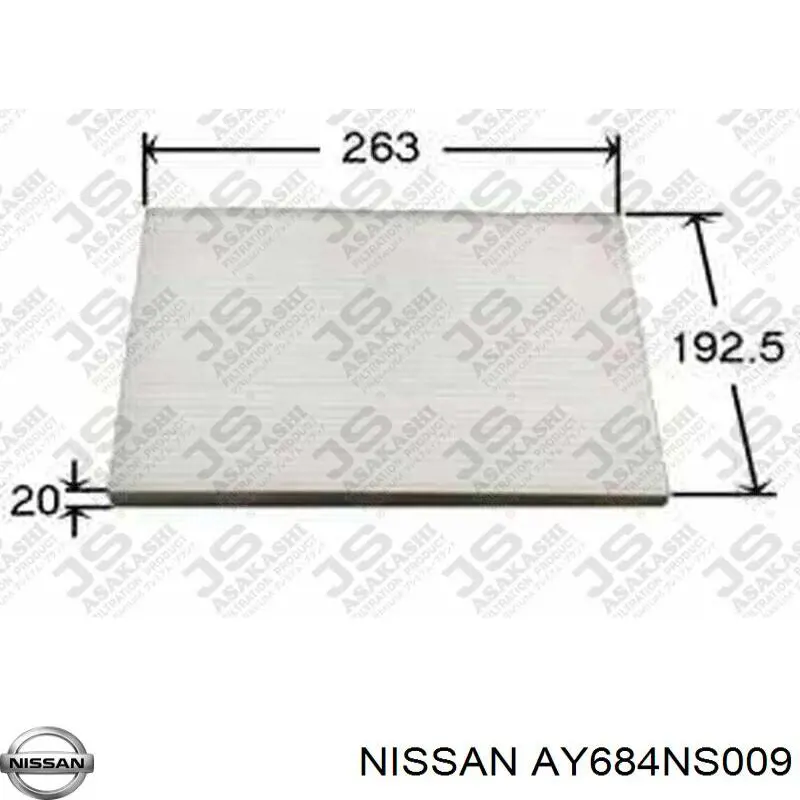 Фильтр салона AY684NS009 Nissan