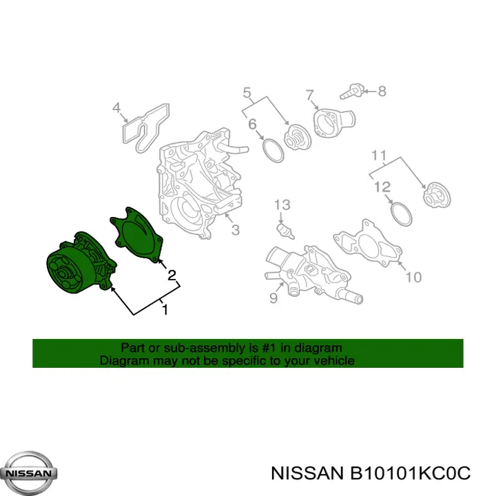 B10101KC0C Nissan/Infiniti Насос водяной