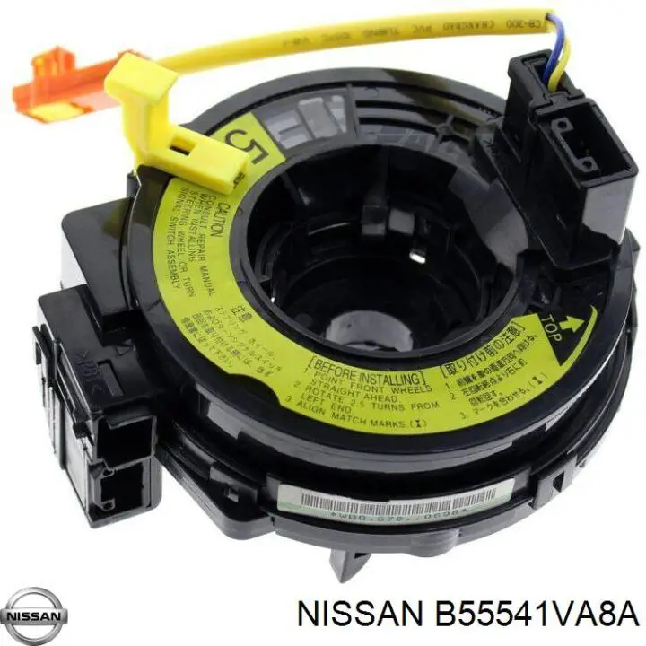 B55541VA8A Nissan кольцо airbag контактное, шлейф руля