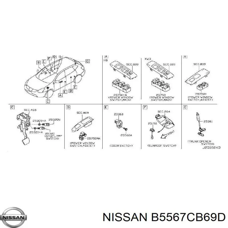 B5567CB69D Nissan/Infiniti Кольцо подушки безопасности