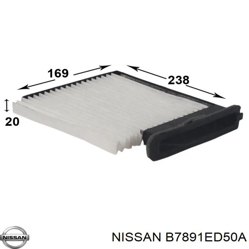 Фильтр воздушный отопителя Nissan/Infiniti B7891ED50A цена, от 5.08 USD