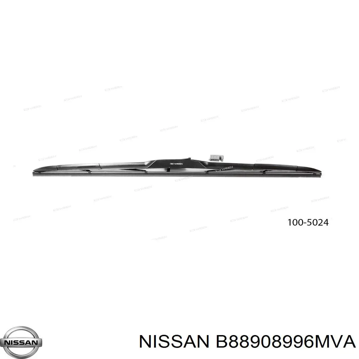 Щетка-дворник лобового стекла водительская Nissan B88908996MVA