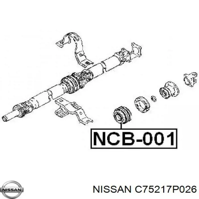 C75217P026 Nissan подвесной подшипник карданного вала