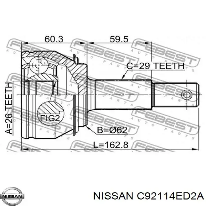 C92114ED2A Nissan 