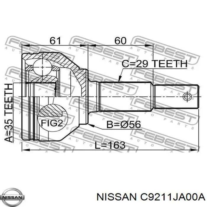 Купить C9211JA00A Nissan/Infiniti Внешняя граната