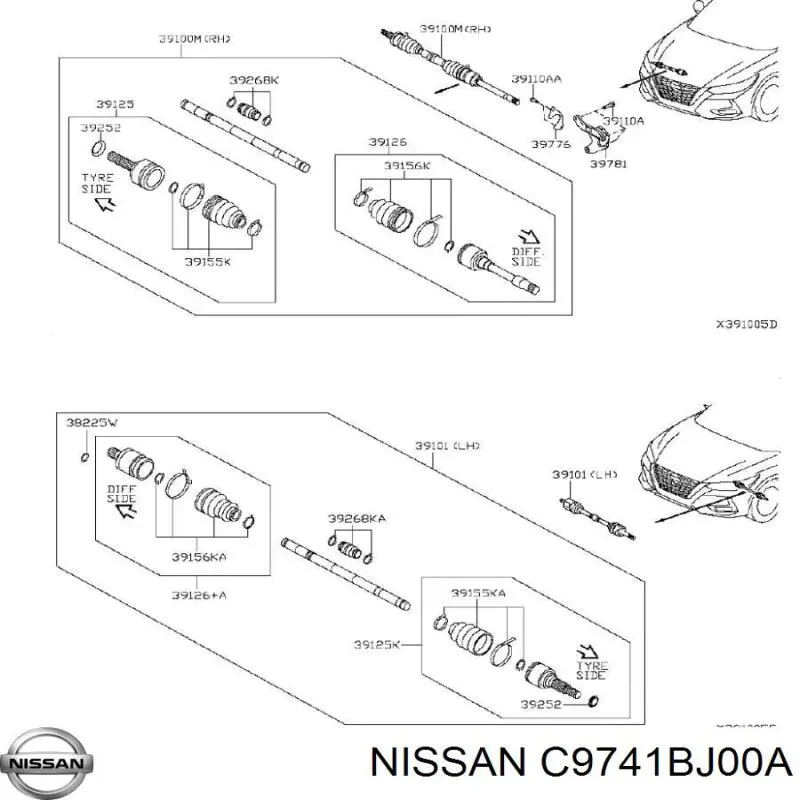  C9741BJ00A Nissan