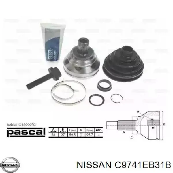 Пыльник шарнира угловых скоростей внутренний задний Nissan/Infiniti C9741EB31B цена, от 19.35 USD