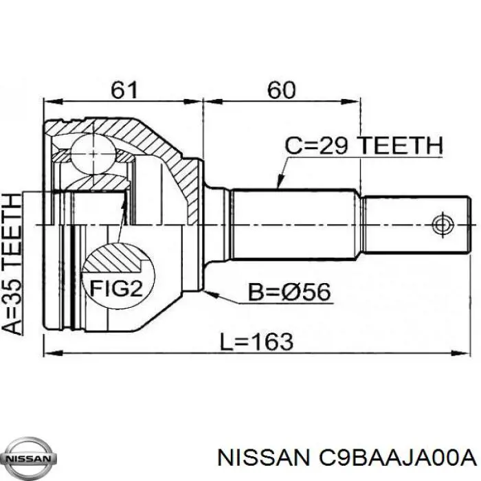 Купить BCJ1285 Borg&beck ШРУС внешний передний, левый