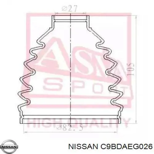 39241EA025 Nissan/Infiniti Пыльник шарнира привода