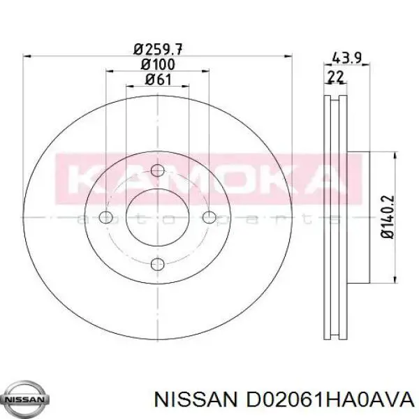 Купить D02061HA0AVA Nissan/Infiniti 