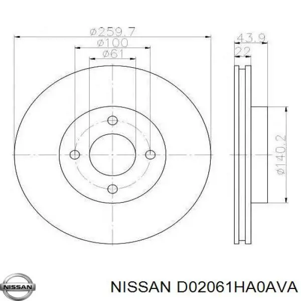  D02061HA0AVA Nissan