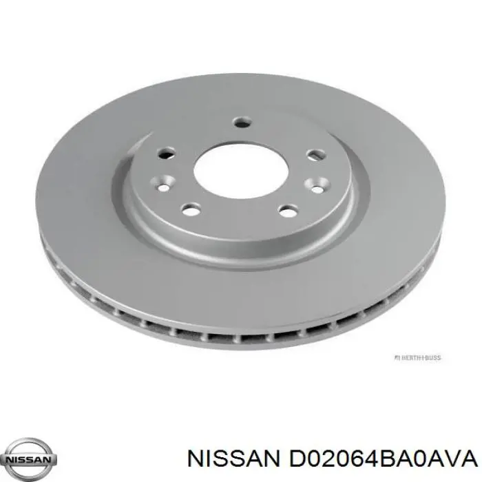 Передние тормозные диски D02064BA0AVA Nissan