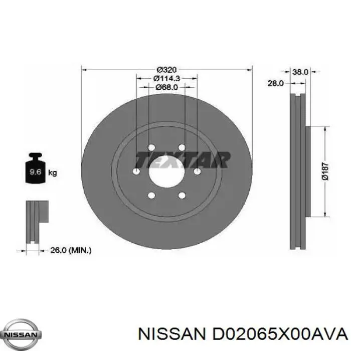  Nissan/Infiniti D02065X00AVA цена, от 72.98 USD