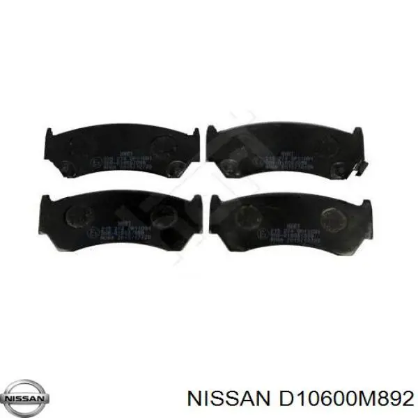 Передние тормозные колодки D10600M892 Nissan