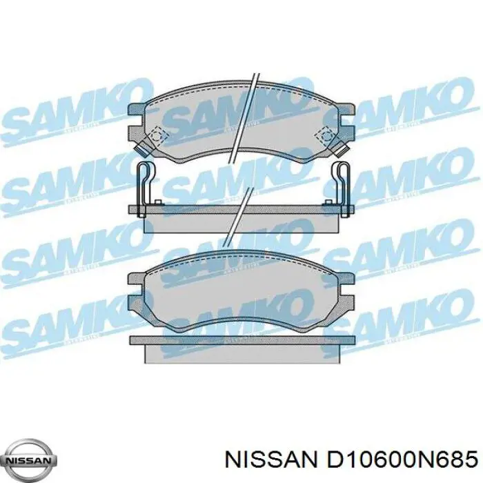 Передние тормозные колодки 4106054C88 Nissan/Infiniti