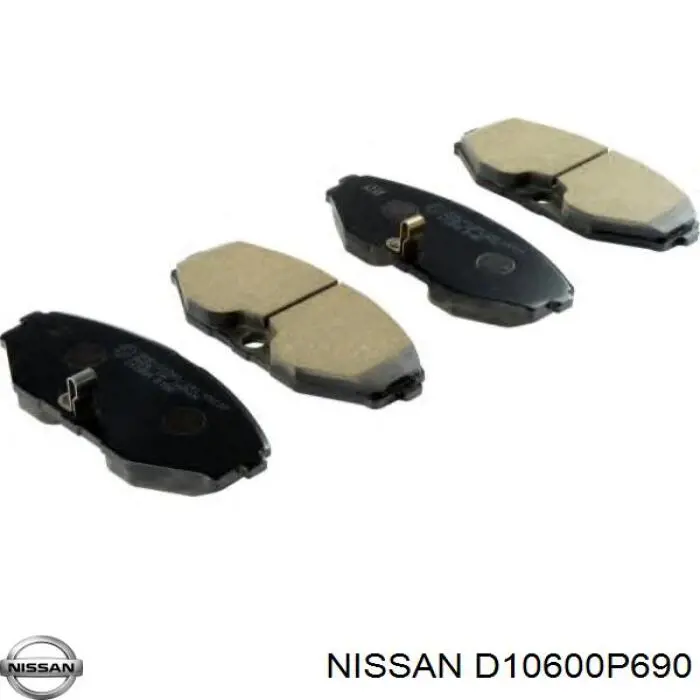D10600P690 Nissan передние тормозные колодки