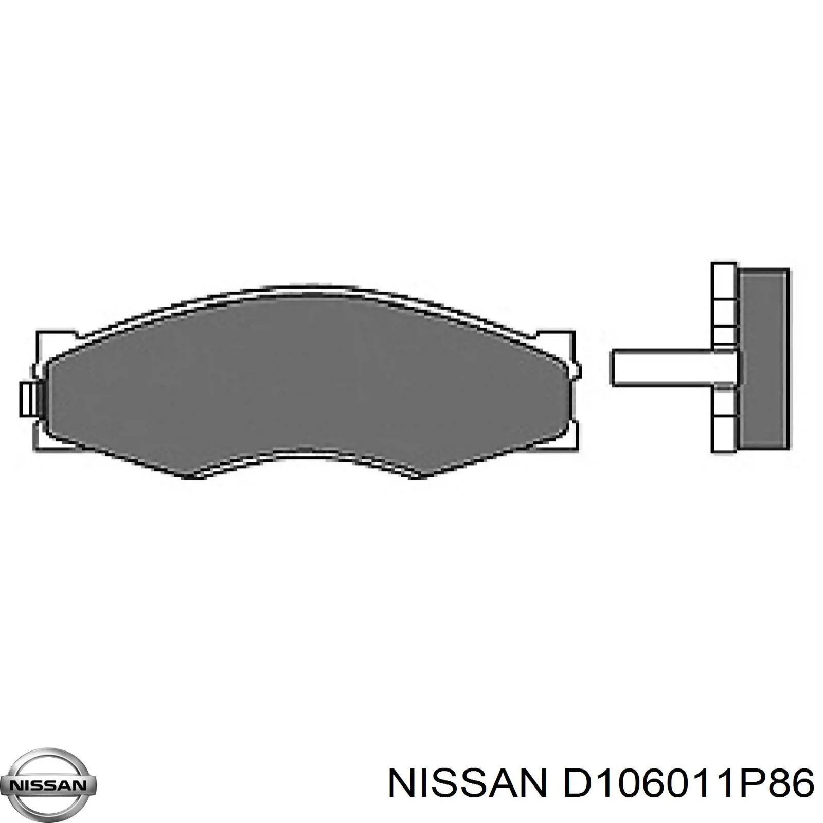 D106011P86 Nissan/Infiniti Колодки передние