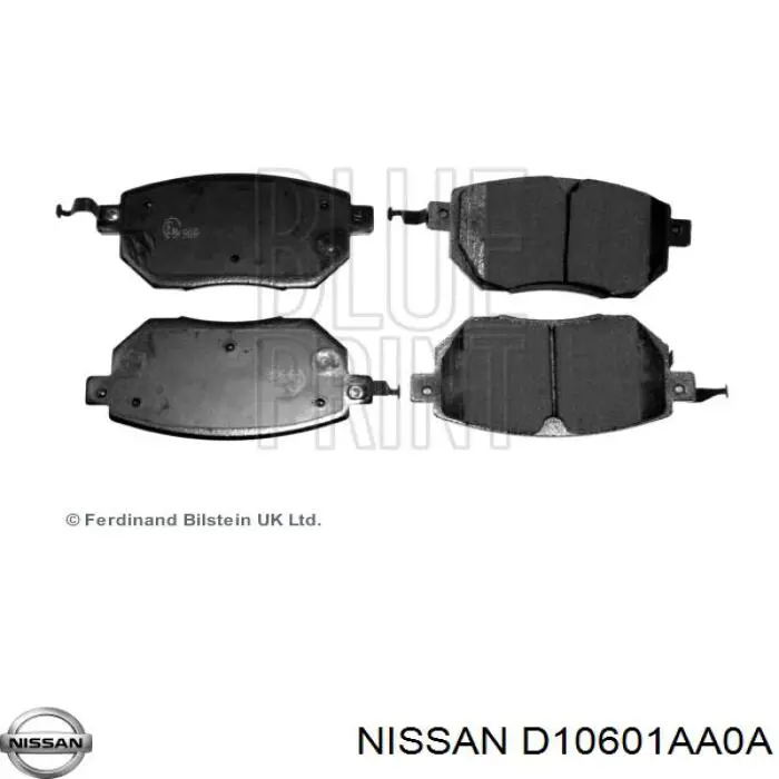 Передние тормозные колодки D10601AA0A Nissan