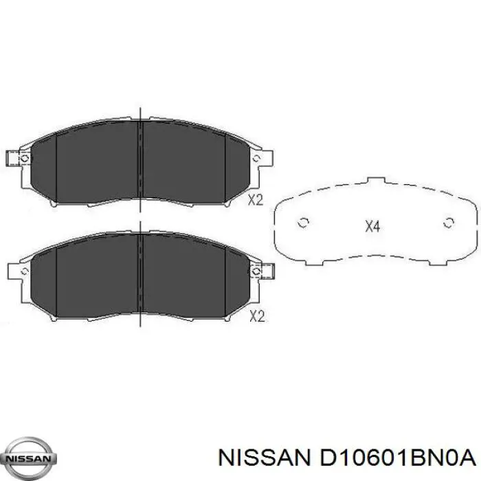 Колодки Nissan/Infiniti D10601BN0A цена, от 35.82 USD