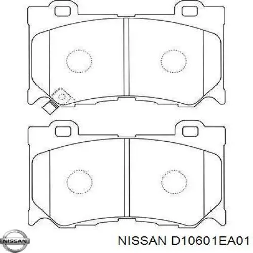 D10601EA01 Nissan колодки тормозные передние дисковые