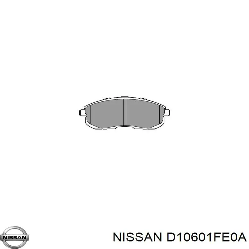 D10601FE0A Nissan колодки тормозные передние дисковые