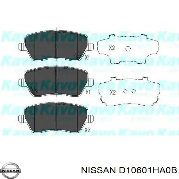 Передние тормозные колодки D10601HA0B Nissan