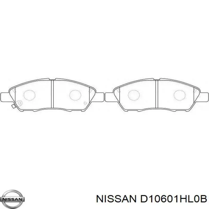Передние тормозные колодки D10601HL0B Nissan/Infiniti