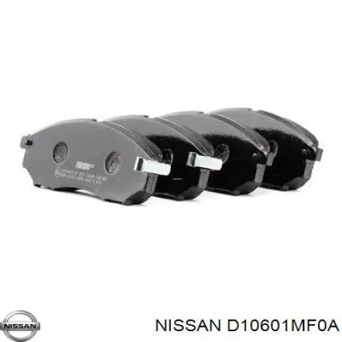 Колодки тормозные передние дисковые Nissan D10601MF0A