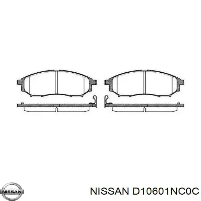 D10601NC0C Nissan колодки тормозные передние дисковые