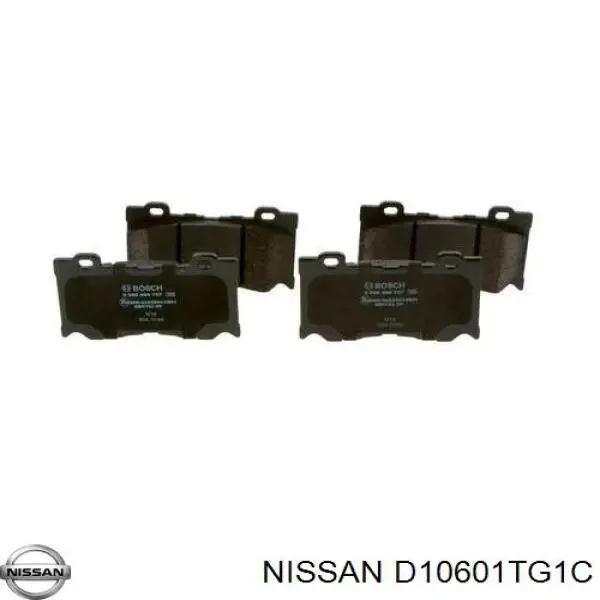 D10601TG1C Nissan колодки тормозные передние дисковые