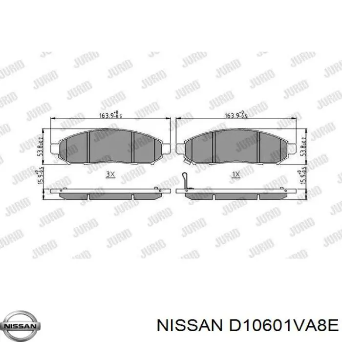 Передние тормозные колодки D10601VA8E Nissan/Infiniti