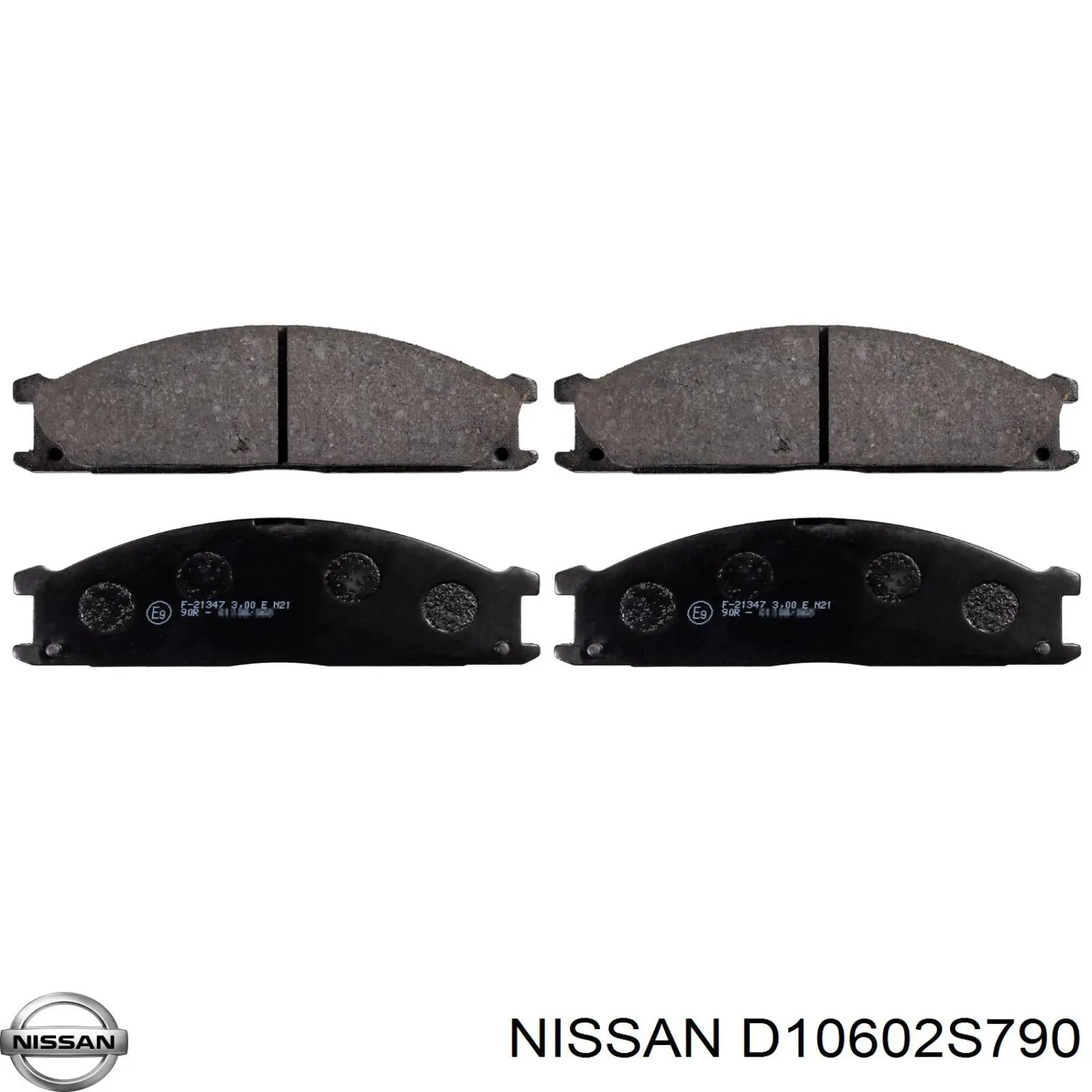 D10602S790 Nissan колодки тормозные передние дисковые