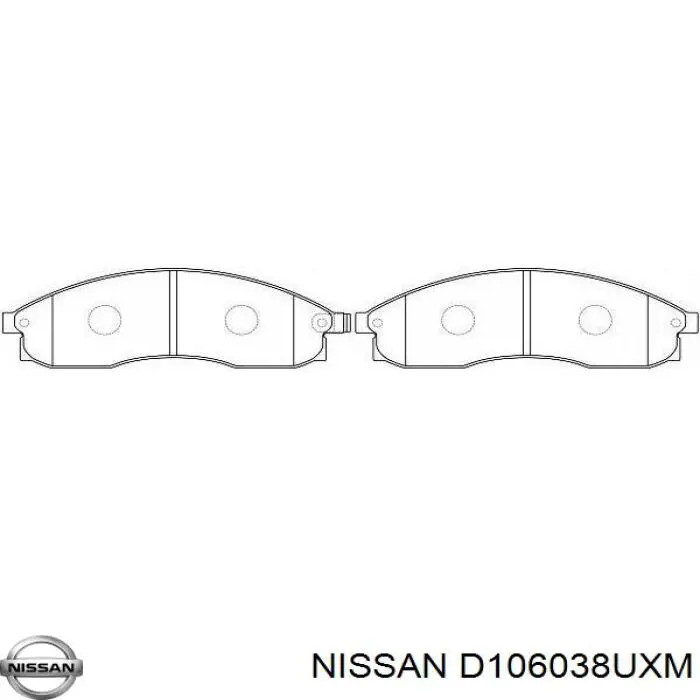 Передние тормозные колодки D106038UXM Nissan