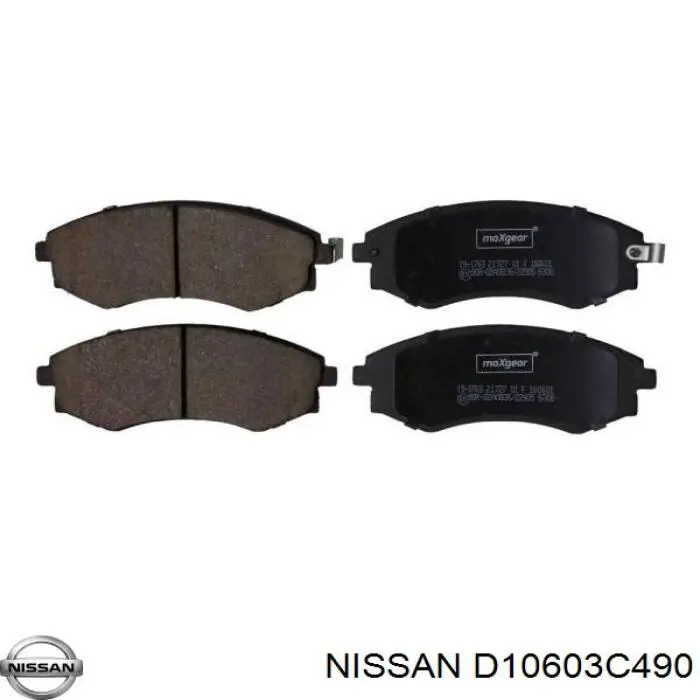 D10603C490 Nissan колодки тормозные передние дисковые