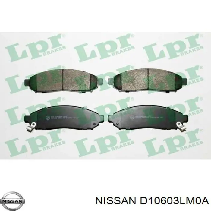 D10603LM0A Nissan колодки тормозные передние дисковые