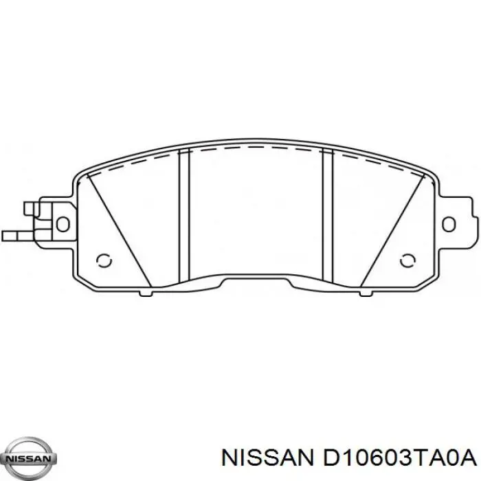 Купить D10603TA0A Nissan/Infiniti Колодки тормозные
