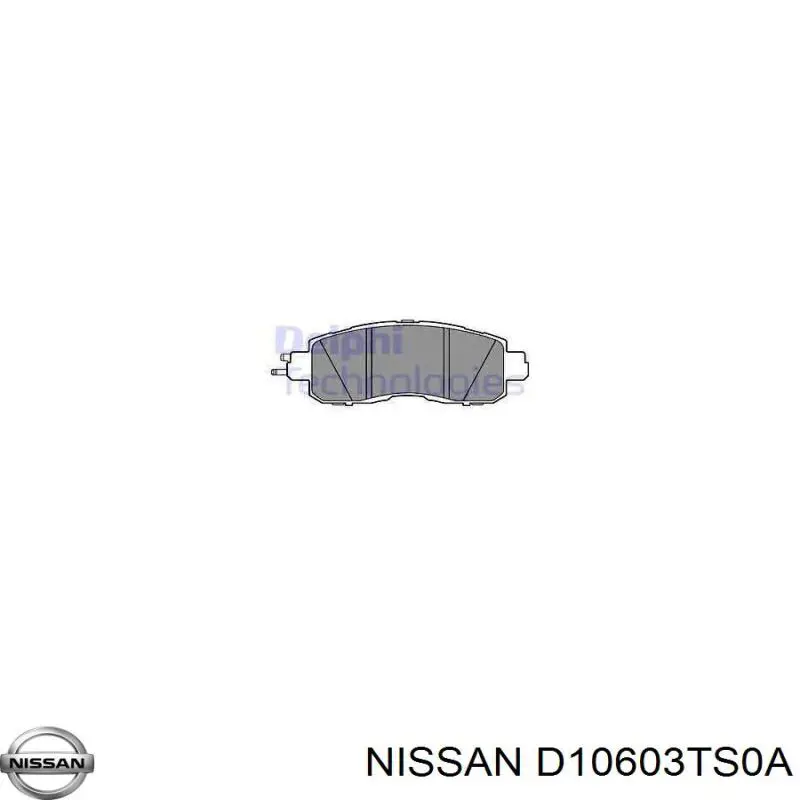 D10603TS0A Nissan sapatas do freio dianteiras de disco