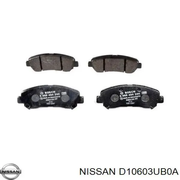 Купить D10603UB0A Nissan/Infiniti Колодки тормозные