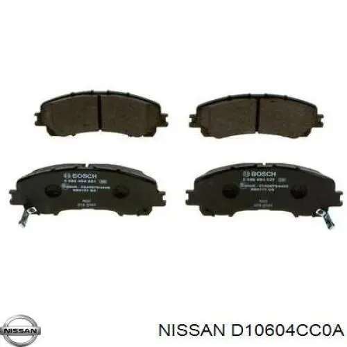 Pastillas delanteras D10604CC0A Nissan/Infiniti