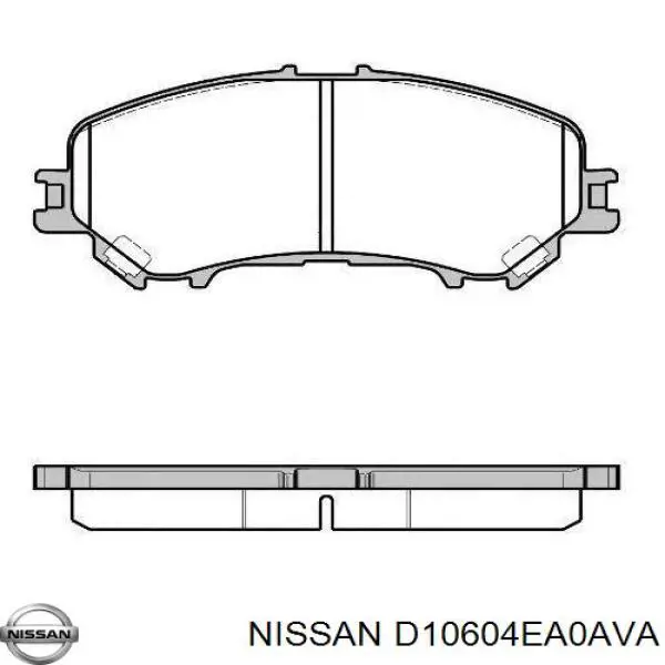 Передние тормозные колодки D10604EA0AVA Nissan