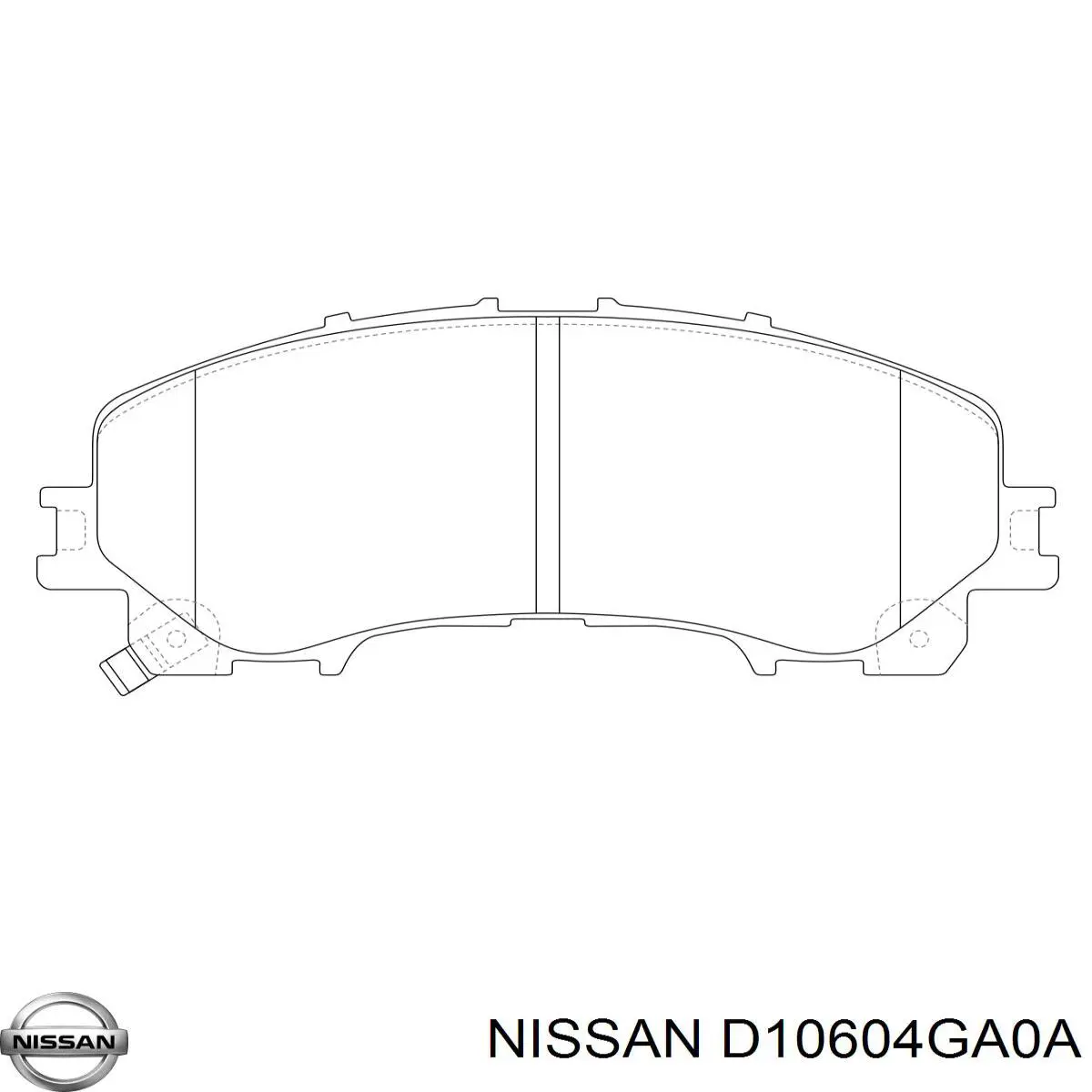 Передние тормозные колодки D10604GA0A Nissan/Infiniti