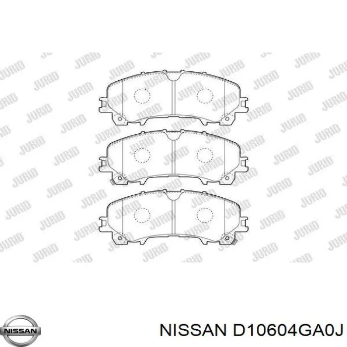 Передние тормозные колодки D10604GA0J Nissan