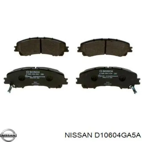 Pastillas freno delanteras D10604GA5A Nissan/Infiniti