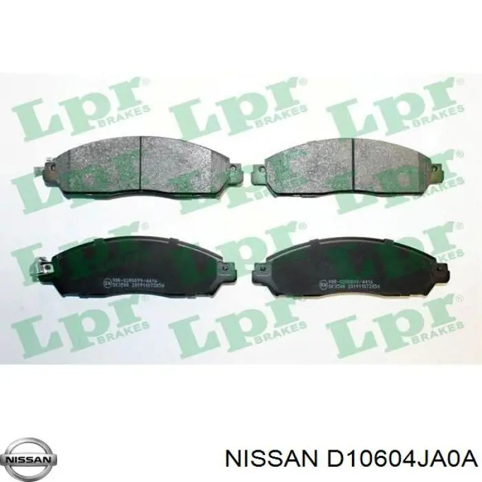 Передние тормозные колодки D10604JA0A Nissan