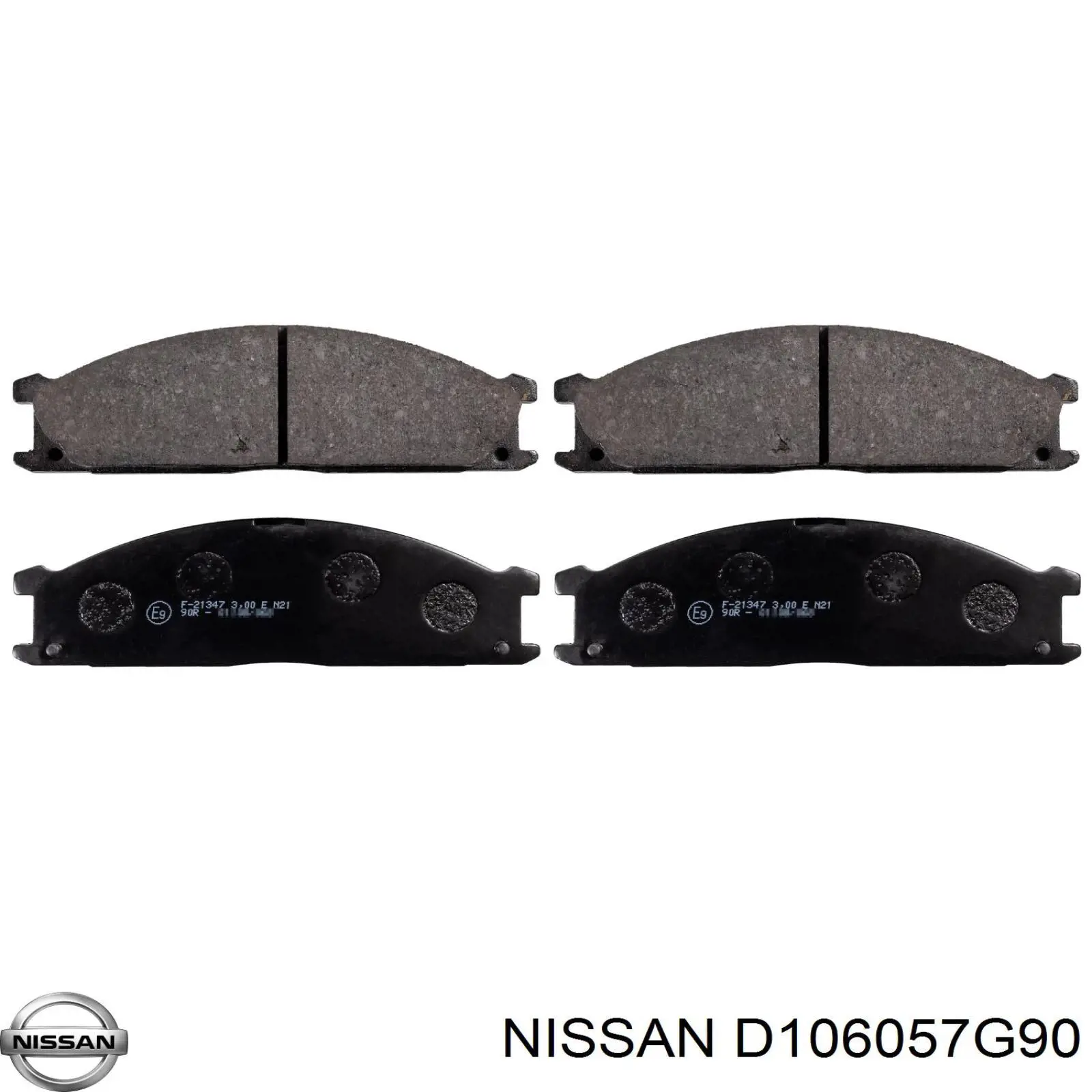 Передние тормозные колодки D106057G90 Nissan