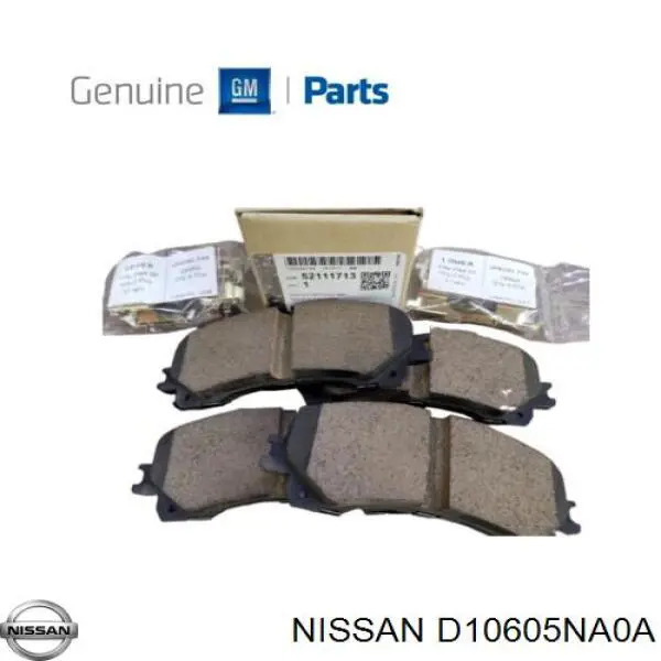 Передние тормозные колодки D10605NA0A Nissan