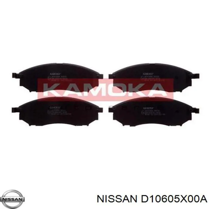 D10605X00A Nissan колодки тормозные передние дисковые