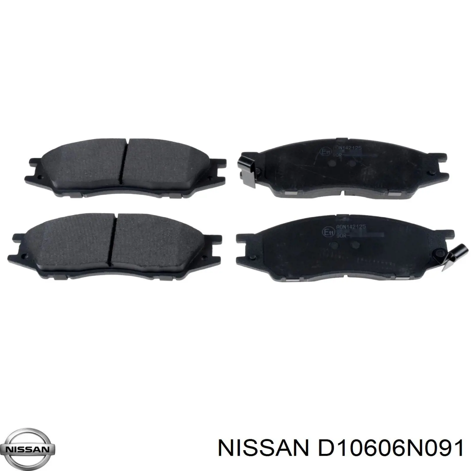 Передние тормозные колодки D10606N091 Nissan