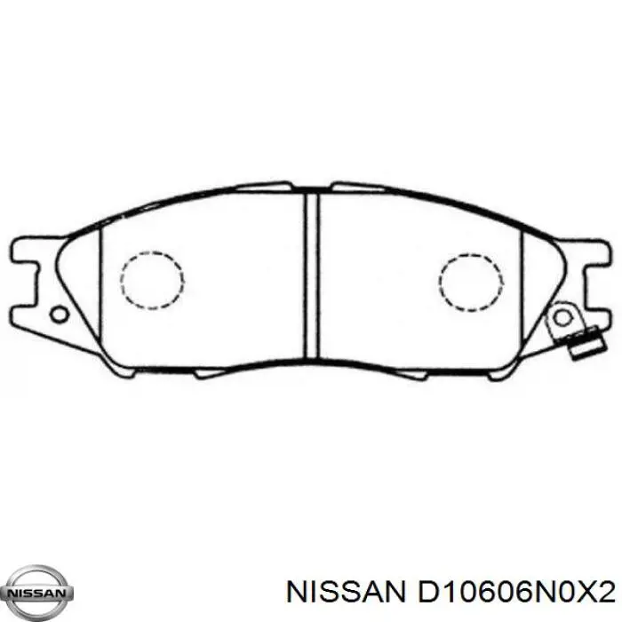 Передние тормозные колодки D10606N0X2 Nissan